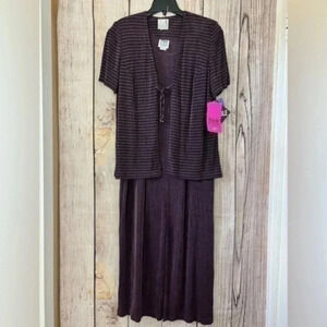 Vintage R&M Richard’s Plum black women’s dress size 12P